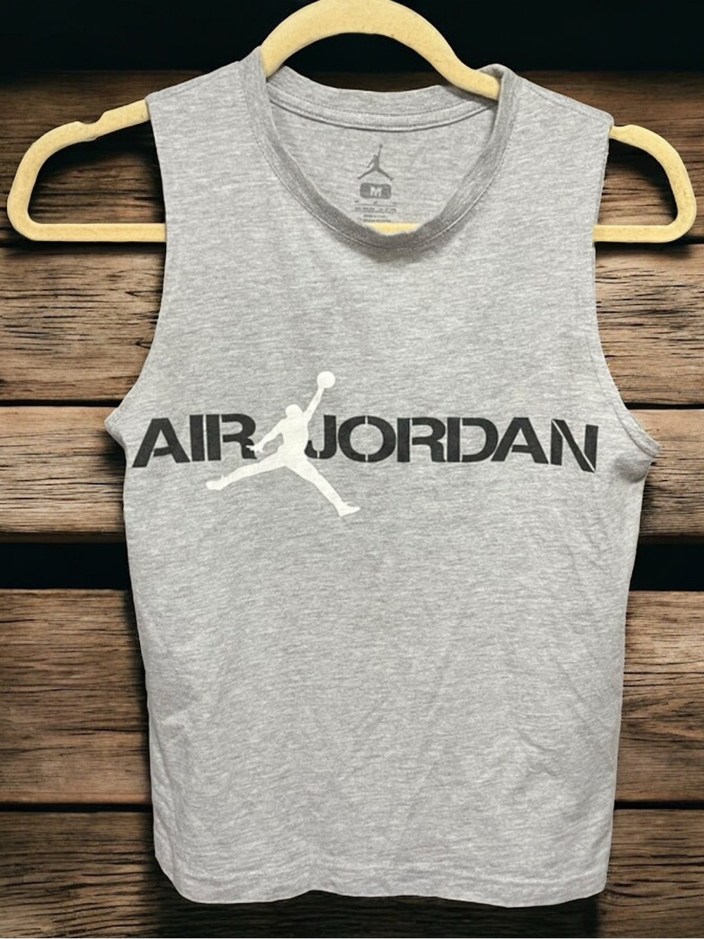 Boys 10/12 air Jordan gray cut off tank top shirt
